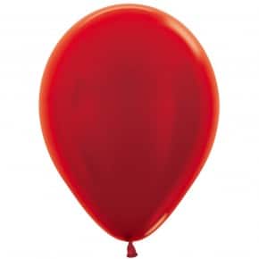 Öko-Luftballon Rot Metallic