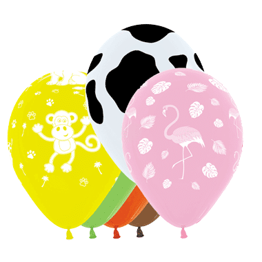 Bio-Luftballons mit Tieremotiven