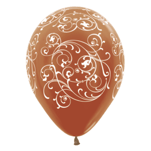 Bioloons Rundballon Kupfer Metallic Ornamente (30cm) – ideal für Dekoration - Premium Qualität