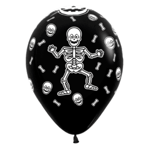 Bioloons Rundballon Schwarz Grusel