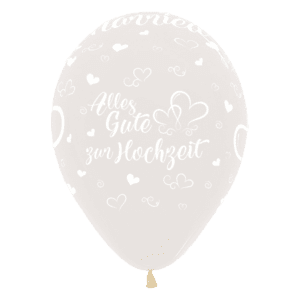 Bioloons Rundballon Kristallklar Alles Gute zur Hochzeit (30cm) – ideal für Hochzeit - für Dekorationen