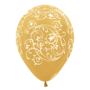 Bioloons Rundballon Gold Metallic Ornamente (30cm) – ideal für Dekoration - Frei von Schadstoffen