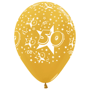 Bioloons Rundballon Gold Metallic 50 (30cm) – ideal für Goldene Hochzeit - Premium Qualität
