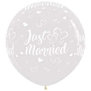 Bioloons Riesenballon Kristallklar Just Married