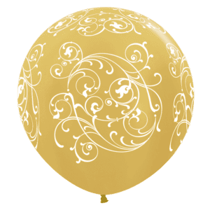 Bioloons Riesenballon Gold Metallic Ornamente (90cm) – ideal für Dekoration - Premium Qualität