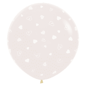 Bioloons Riesenballon Kristallklar Herz (90cm) – ideal für Dekoration - 100% Naturlatex