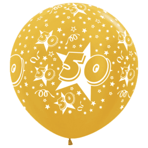 Bioloons Riesenballon Gold Metallic 50 (90cm) – ideal für Geburtstag - TÜV-zertifizierte Qualität