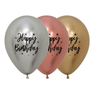 Bioloons Rundballon bunt sortiert Happy Birthday (30cm) – ideal für Geburtstag - Nachhaltige Deko