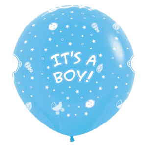 Bioloons Riesenballon Blau It's a Boy (90cm) – ideal für Geburt - TÜV-zertifizierte Qualität