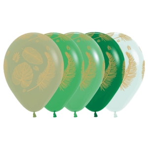 Bioloons Rundballon bunt sortiert Blätter (30cm) – ideal für Dekoration - 100% Naturlatex