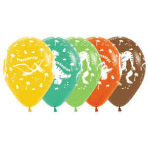 Bioloons Rundballon bunt sortiert Dinosaurier