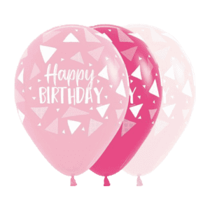 Bioloons Rundballon bunt sortiert Dreiecke