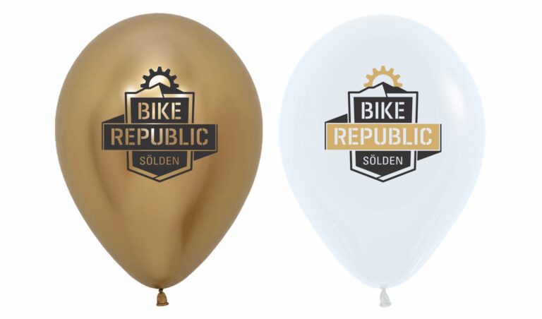 Bedruckte Luftballons mit Bike Republic Logo &ndash; Nachhaltiger Werbeartikel