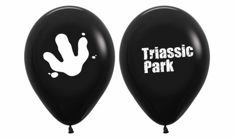 Bedruckte Luftballons f&uuml;r Triassic Park &ndash; Biologisch abbaubare Luftballons