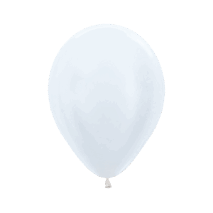 Bioloons Rundballon Samt Weiß (25cm) - 100% Naturlatex
