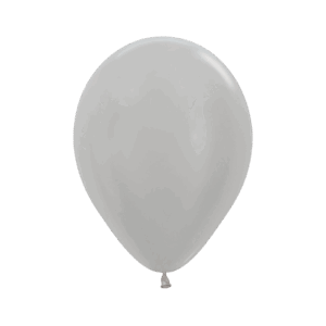Bioloons Rundballon Samt Silber (25cm) - für Dekorationen