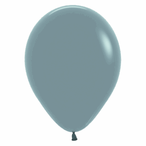 Bioloons Rundballon Creme Blau (30cm) - 100% Naturlatex