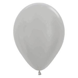Bioloons Rundballon Samt Silber (30cm) - plastikfrei verpackt