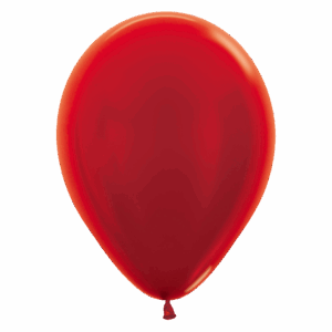 Bioloons Rundballon Rot Metallic (30cm) - plastikfrei verpackt