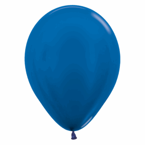 Bioloons Rundballon Blau Metallic (30cm) - Premium Qualität