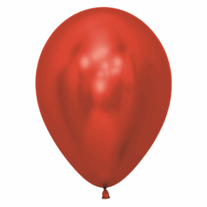 Bioloons Rundballon Chromglanz Rot (30cm) - plastikfrei verpackt