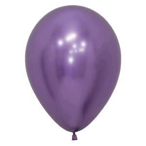 Bioloons Rundballon Chromglanz Violett (30cm) - 100% Naturlatex