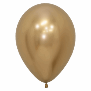 Bioloons Rundballon Chromglanz Gold (30cm) - 100% Naturlatex