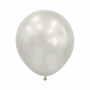 Bioloons Rundballon Weiße Auster seidenmatt (45cm) - plastikfrei verpackt