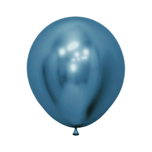 Bioloons Rundballon Chromglanz Blau (45cm) - Premium Qualität