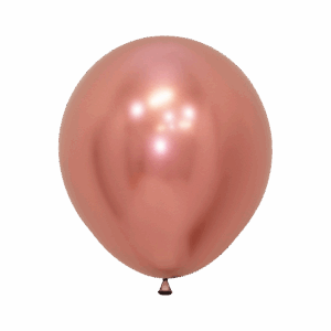 Bioloons Rundballon Chromglanz Roségold (45cm) - Frei von Schadstoffen