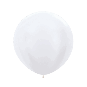 Bioloons Riesenballon Samt Weiß (60cm) - Frei von Schadstoffen
