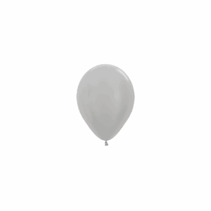 Bioloons Mini-Ballon Samt Silber (12.5cm) - plastikfrei verpackt