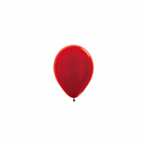 Bioloons Mini-Ballon Rot Metallic (12.5cm) - plastikfrei verpackt