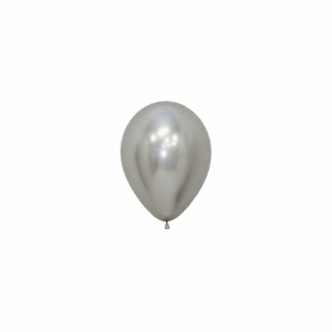 Bioloons Mini-Ballon Chromglanz Silber (12.5cm) - plastikfrei verpackt