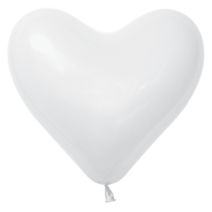 Bioloons Herzballon Weiß (30cm) - biologisch abbaubar