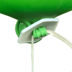 Luftballon-Schnellverschluss öko aus Bio-Kunststoff und Gelatine, Halteband 120 cm, 20 Stück