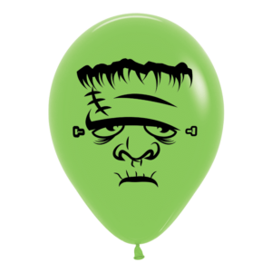 Bioloons Rundballon Hellgrün Frankenstein (30cm) – ideal für Halloween - Frei von Schadstoffen