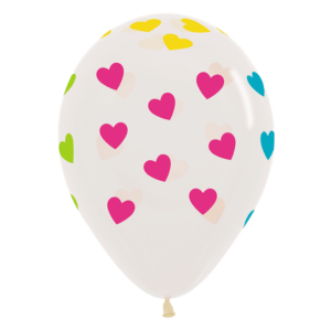 Bioloons Rundballon Kristallklar Herz (30cm) – ideal für Dekoration - für Dekorationen