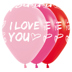 Bioloons Rundballon bunt sortiert I love you