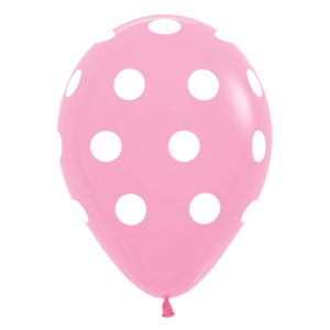 Bioloons Rundballon Rosa Punkte