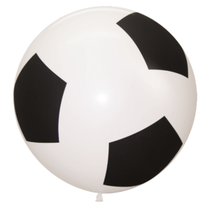 Bioloons Riesenballon Weiß Fussball (90cm) – ideal für Sport - für Dekorationen